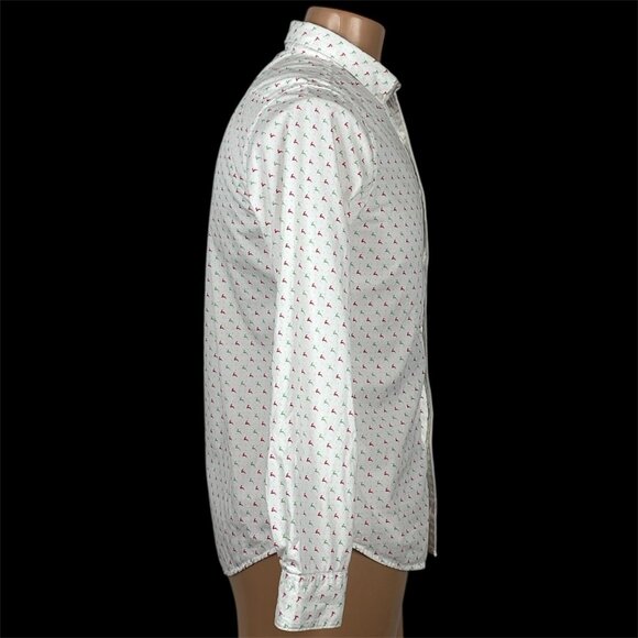 Denim & Flower Ricky Singh Button Down Shirt M Christmas Reindeer Print Holiday - Picture 3 of 7